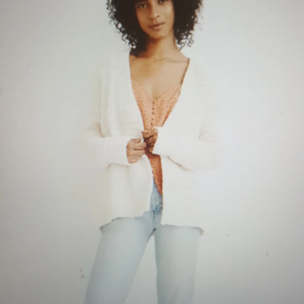 Madewell BRONSON Chunky Neutral Cardigan Sweater Sz L
